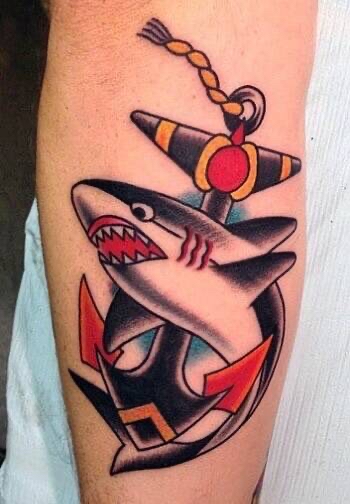 70 Traditional Shark Tattoo Designs For Men  Old School Ideas  Traditional  shark tattoo Shark tattoos Tattoo designs men